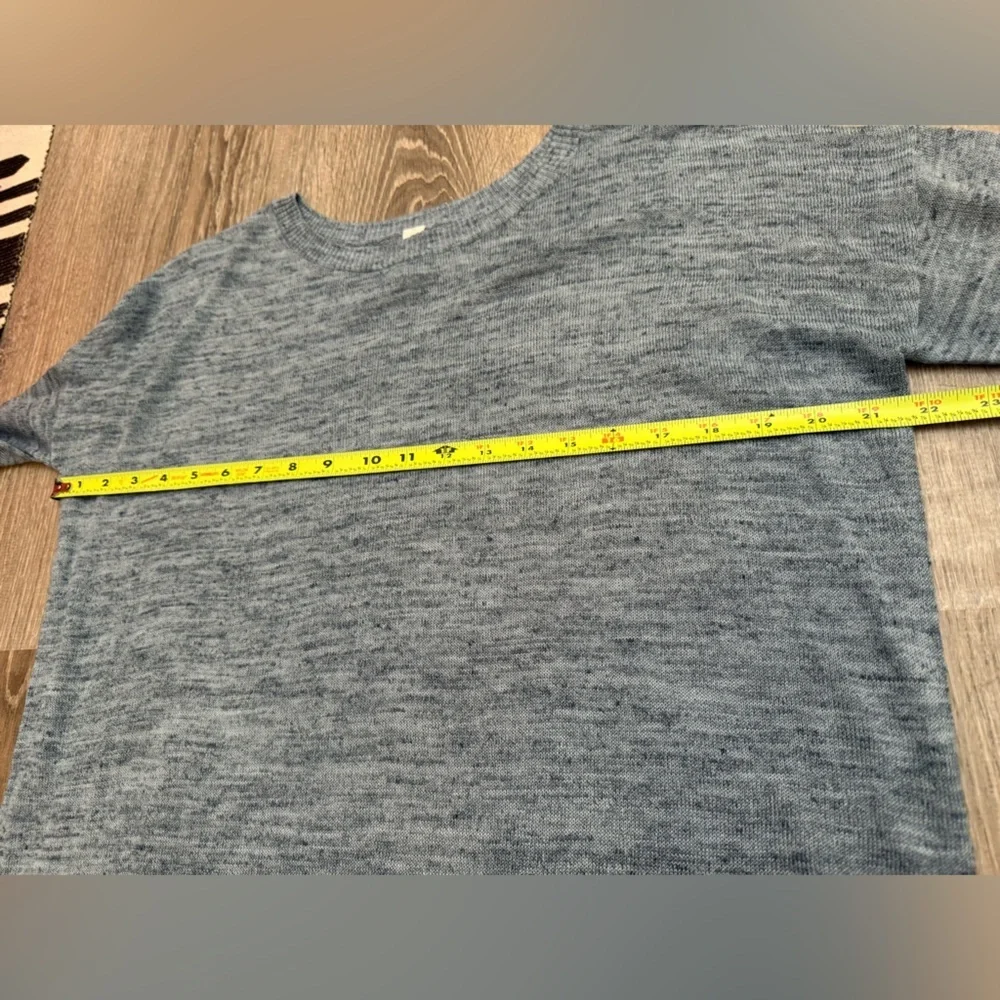 Lululemon-Well Being Crew Sweater *Linen-
Heathered Sailboat/Classic Navy Small - Picture 8 of 11